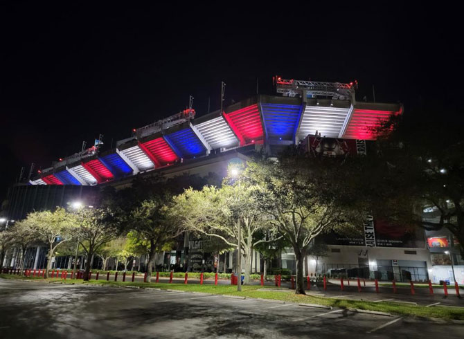 2021年超級(jí)碗比賽場：美國佛羅里達(dá)Raymond James球場